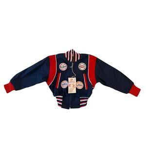 MLB Teams Varsity Bomber Jacket Boys 4 Philadelphia Baltimore LA NY Blue Vintage